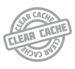 Clear Cache rubber stamp. Grunge design with dust scratches. Effects can be easily removed for a clean, crisp look. Color is easily changed.