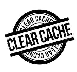 Clear Cache rubber stamp. Grunge design with dust scratches. Effects can be easily removed for a clean, crisp look. Color is easily changed.