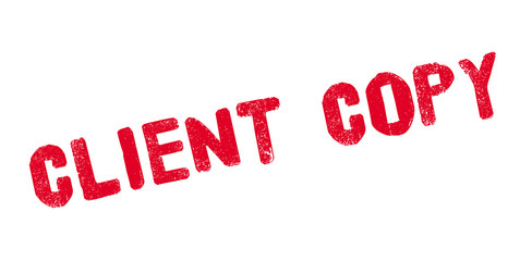 Client Copy rubber stamp. Grunge design with dust scratches. Effects can be easily removed for a clean, crisp look. Color is easily changed.