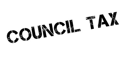 Council Tax rubber stamp. Grunge design with dust scratches. Effects can be easily removed for a clean, crisp look. Color is easily changed.