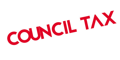 Council Tax rubber stamp. Grunge design with dust scratches. Effects can be easily removed for a clean, crisp look. Color is easily changed.