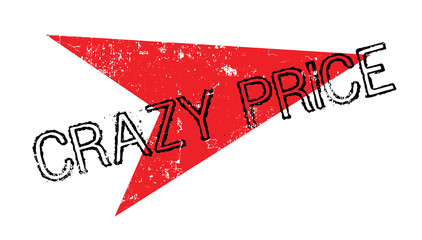 Crazy Price rubber stamp. Grunge design with dust scratches. Effects can be easily removed for a clean, crisp look. Color is easily changed.