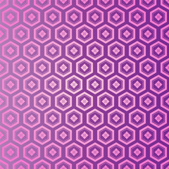 和文様_亀甲に花角_Japanese_pattern