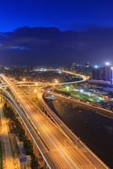 Fototapeta na wymiar Xiamen Xinglin Bridge At Night