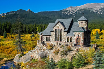 Camp Saint Malo  Chapel in Fall colors