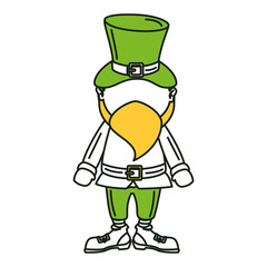 leprechaun avatar character icon vector illustration design