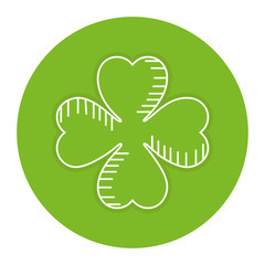 saint patrick clover icon vector illustration design