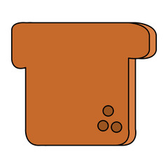 delicious toast bread icon vector illustration design