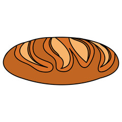 delicious bread isolated icon vector illustration design