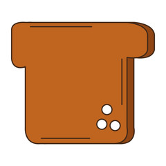 delicious toast bread icon vector illustration design