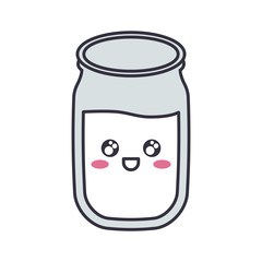 kawaii milk glass icon