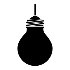 bulb light hanging isolated icon vector illustration design