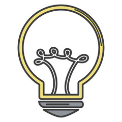 bulb light isolated icon vector illustration design