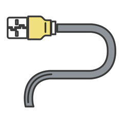 usb cable isolated icon vector illustration design