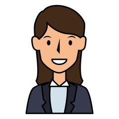 beautiful businesswoman avatar character vector illustration design