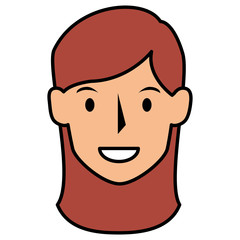 beautiful woman head avatar character vector illustration design