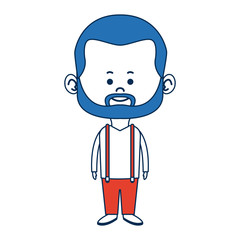 young happy groom man wear suit married vector illustration