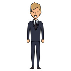 elegant businessman avatar character vector illustration design