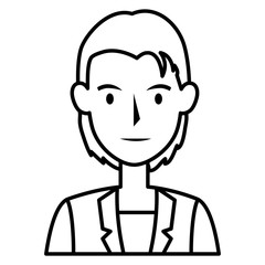 beautiful businesswoman avatar character vector illustration design