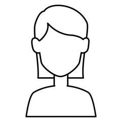 beautiful woman shirtless avatar character vector illustration design