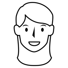 beautiful woman head avatar character vector illustration design