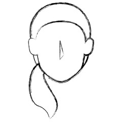 beautiful woman head avatar character vector illustration design