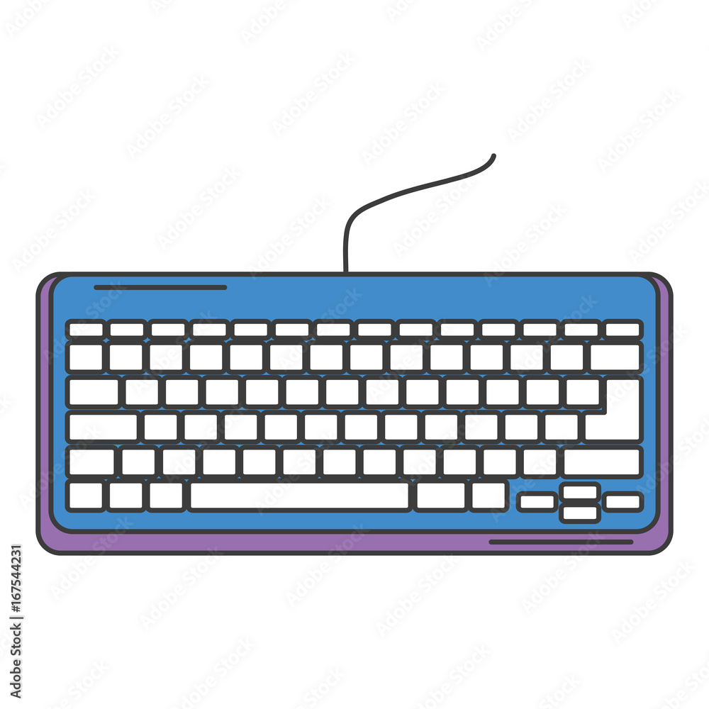 Poster computer keyboard isolated icon vector illustration design