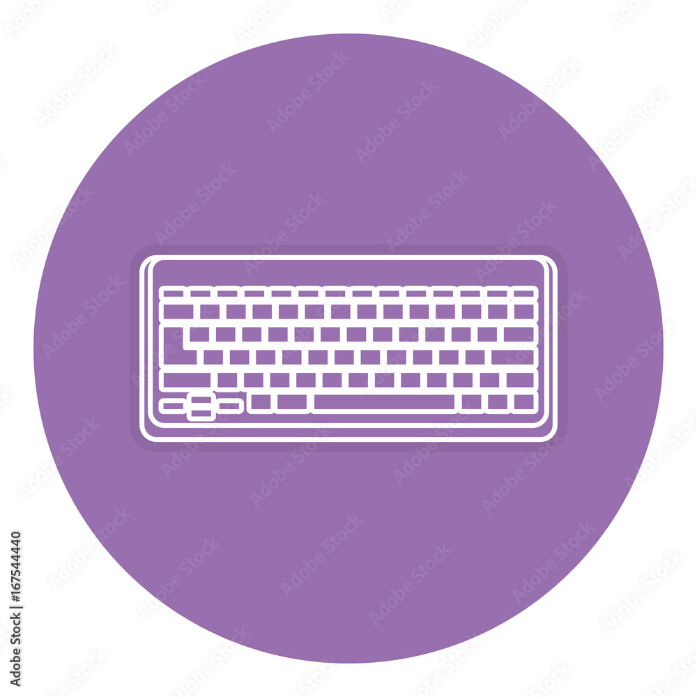 Poster computer keyboard isolated icon vector illustration design