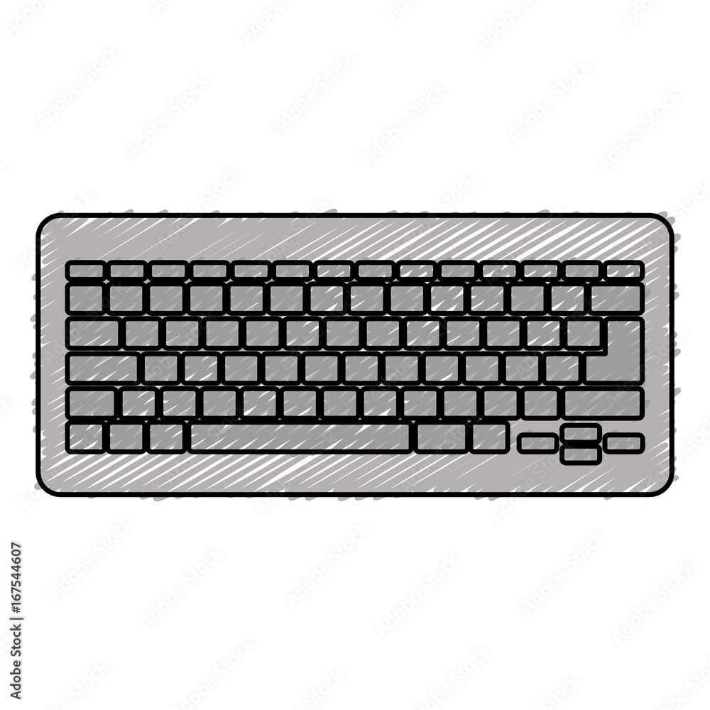 Poster computer keyboard isolated icon vector illustration design