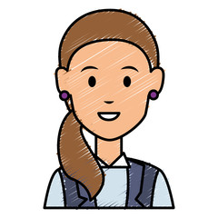 beautiful businesswoman avatar character vector illustration design