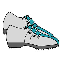 golf shoes isolated icon vector illustration design