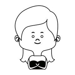 Obraz na płótnie Canvas young woman portrait character lady cute vector illustration