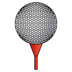 golf ball isolated icon vector illustration design