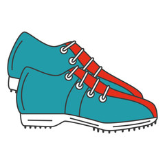 golf shoes isolated icon vector illustration design