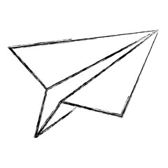 paper airplane isolated icon vector illustration design