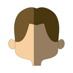 cartoon man face avatar character male cute vector illustration
