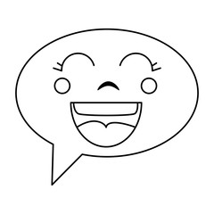 speech bubble message kawaii character vector illustration design