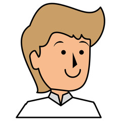 Obraz premium young man avatar character vector illustration design