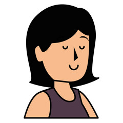 beautiful woman avatar character vector illustration design