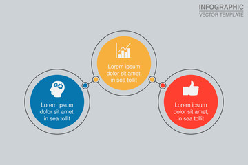 Vector infographic template for diagram, graph, presentation, chart, business concept with 3 options.