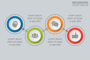 Vector infographic template for diagram, graph, presentation, chart, business concept with 4 options.