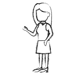 beautiful woman avatar character vector illustration design