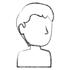 young man shirtless avatar character vector illustration design