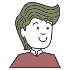 young man avatar character vector illustration design