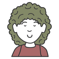beautiful woman avatar character vector illustration design