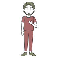 young man avatar character vector illustration design