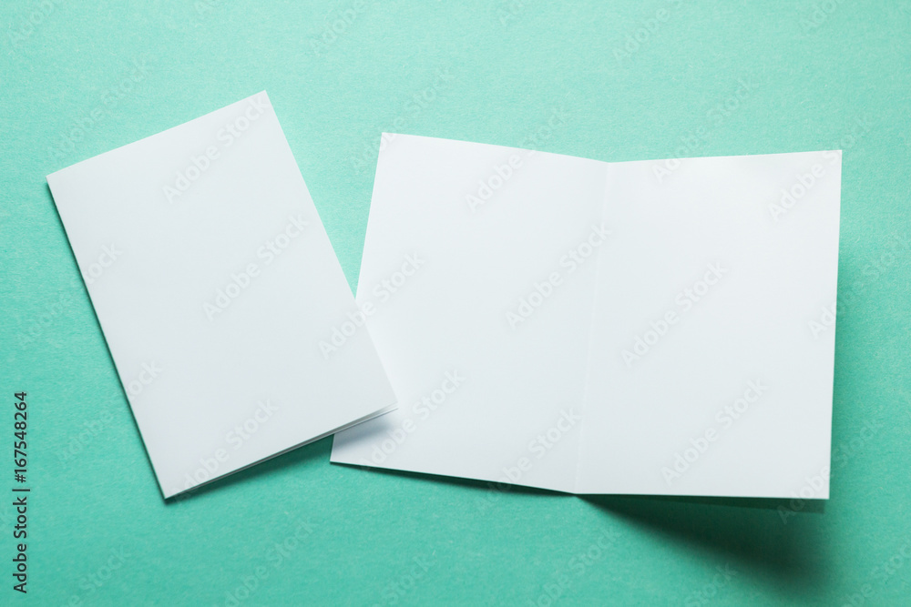 Poster open business cards. template for branding identity. isolated with clipping path. mockup.