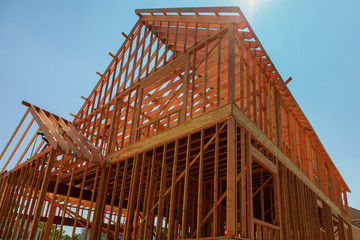 Your dream home. New residential construction house framing