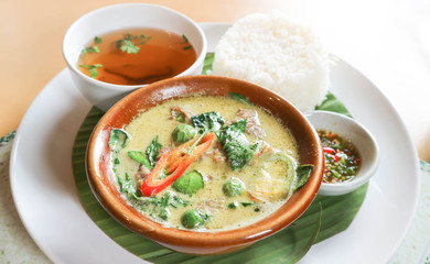 green curry beef or beef soup (Thai food)