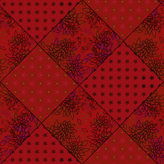 Seamless patchwork style pattern